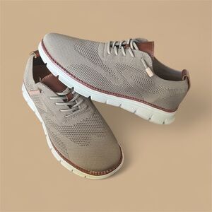 Men's Beige Knit Sneakers Brand New